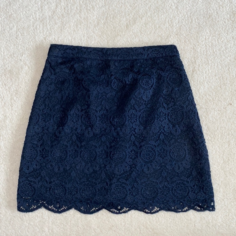 Hollister Lace A-line Skirt - Navy - Size US1